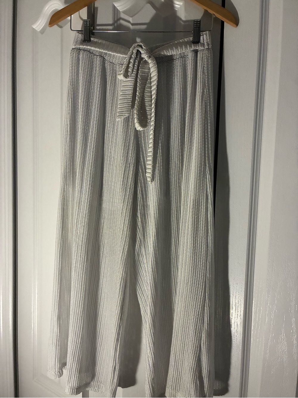 White Wide Leg Pants (see through)